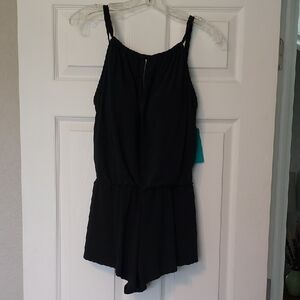 Black Sleeveless Jumpsuit Swimsuit